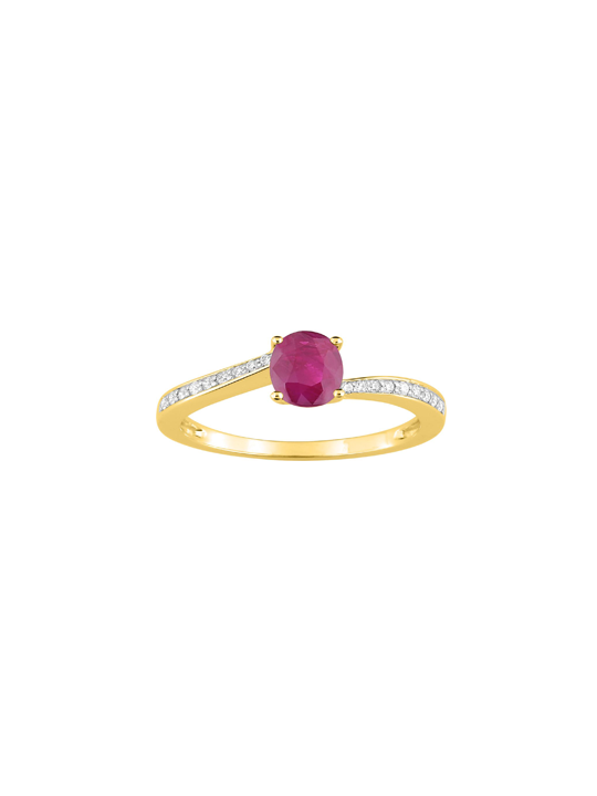 Rubis et lignes diamants