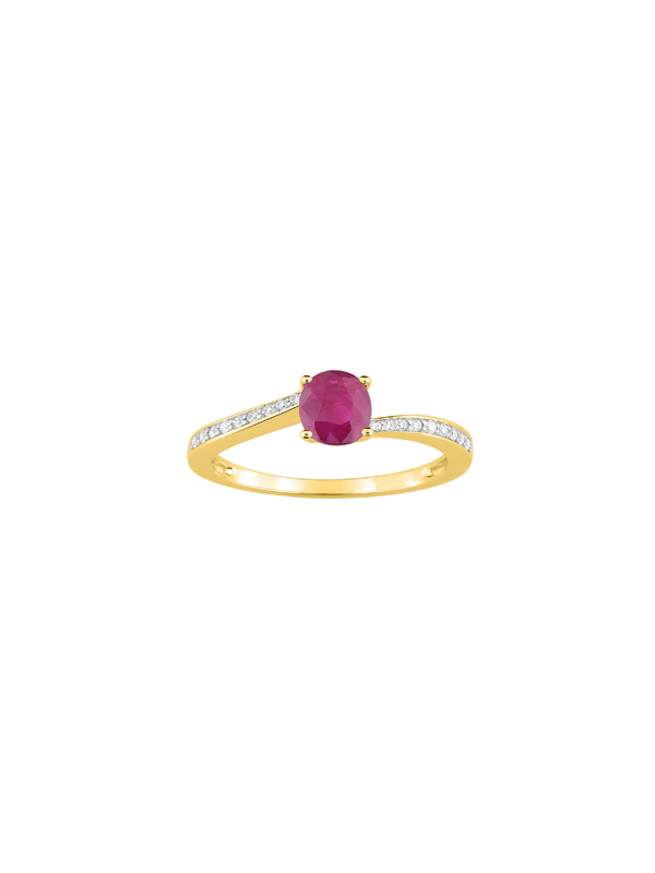 Rubis et lignes diamants