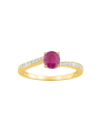 Rubis et lignes diamants