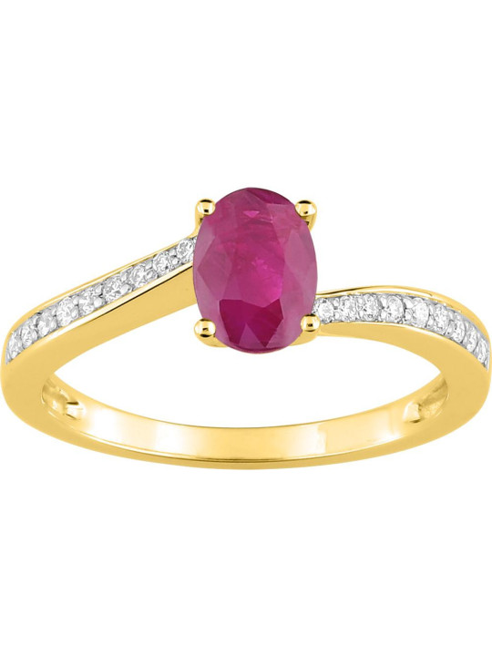 Rubis et lignes diamants