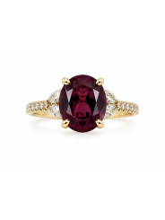 Grenat rhodolite & diamants