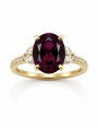 Grenat rhodolite & diamants
