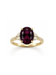 Grenat rhodolite & diamants