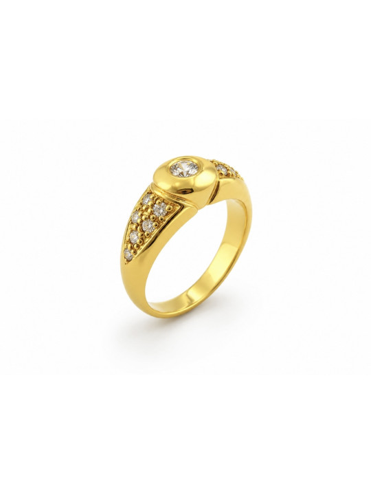 Solitaire clos et diamants