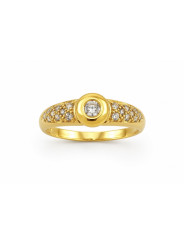 Solitaire clos et diamants