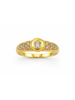 Solitaire clos et diamants