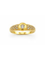 Solitaire clos et diamants