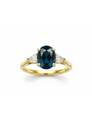Spinelle bleu-vert & poires