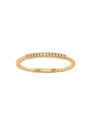 Bague twist diamants barrette or jaune