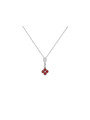 Fleur rubis et diamants