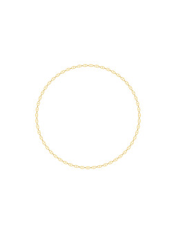Collier maille marine or jaune