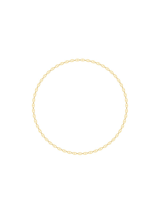 Collier maille marine or jaune